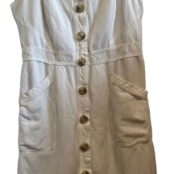 Banana Republic Linen Blend Button Down Dress size 6P - Picture 3 of 10